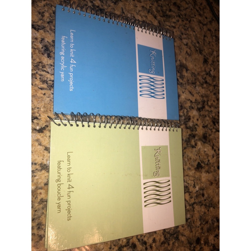 2 Knitting Spiral Small‎ Books ( Teaches Joe To Make Scarf, Blankets& More